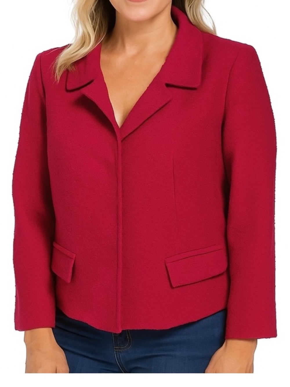 DKNY Fuchsia pink wool blend blazer women’s 8